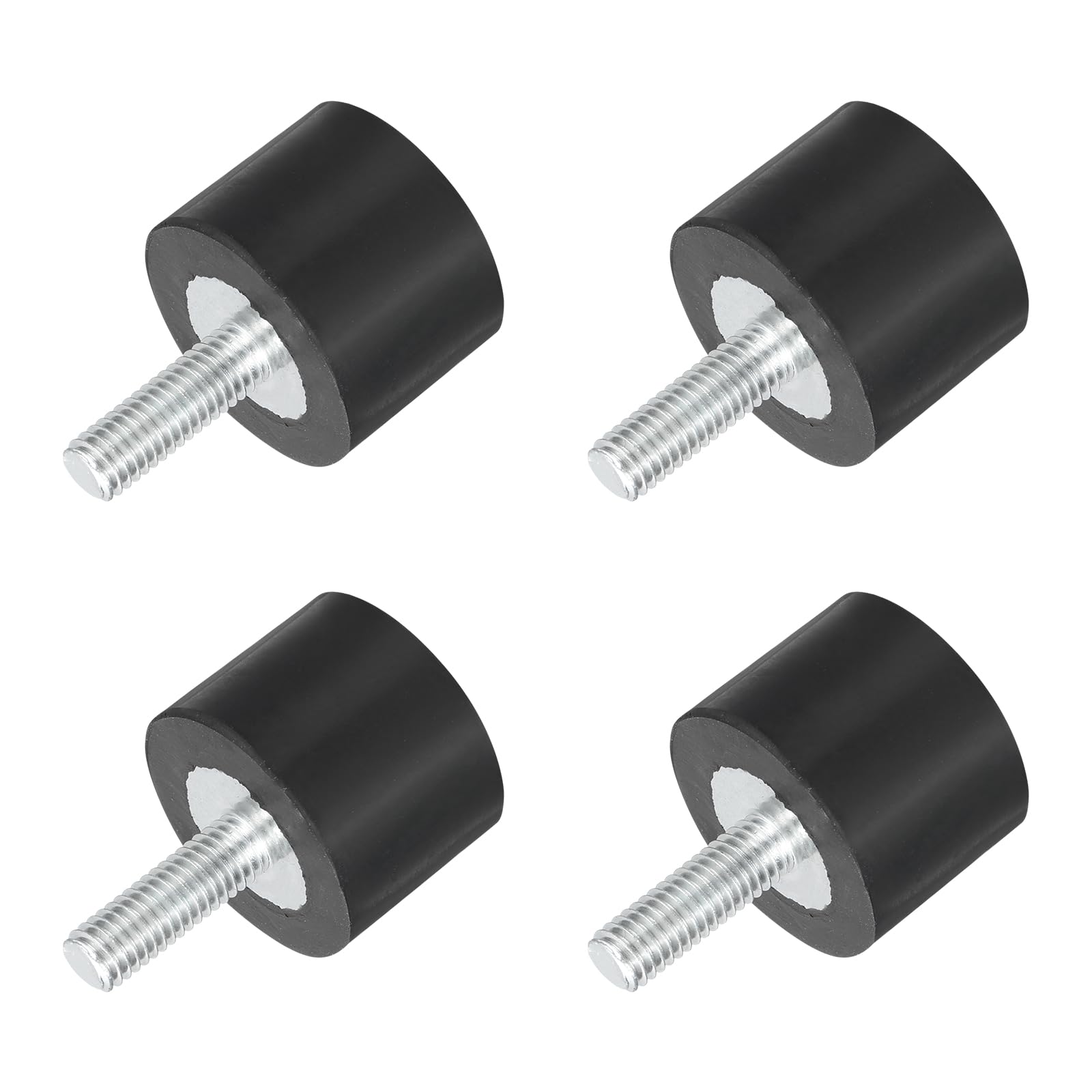 QUARKZMAN Supports en Caoutchouc Filetés M5, Isolateurs de Vibrations, Amortisseur Cylindrique avec Tiges 20 x 15mm 4 Pièces