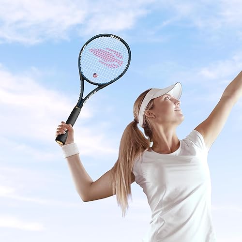 Miniatura 6 de WOED BATENS Raqueta de tenis para adultos para 2 jugadores, perfecta para jugadores principiantes y profesionales, raqueta de tenis de velocidad de