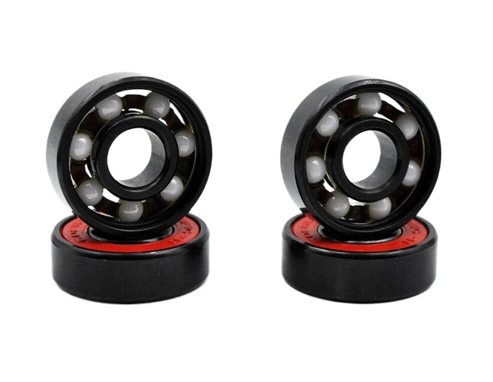 8 Piezas 608 2RS Rodamiento de Bolas de cerámica híbrido 8 * 22 * 7 mm ABEC-11 Rodamientos en Miniatura for Ruedas de Patines y patinetas de Alta Velocidad