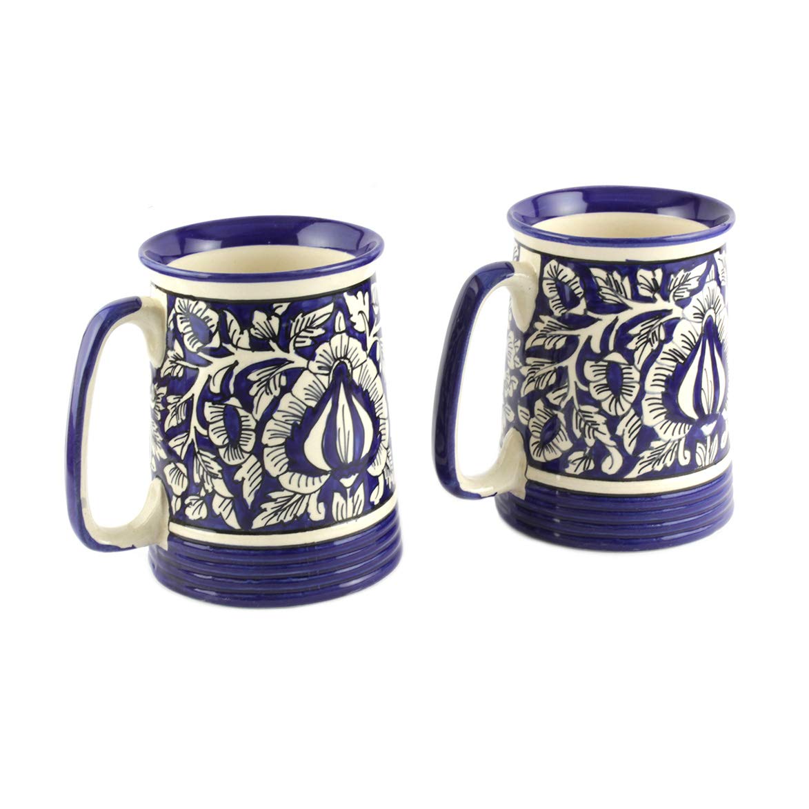 Reyavi Ceramic Beer Mugs - Set of 2 -4