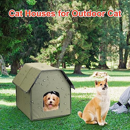 Cuccia per gatti da esterno, pieghevole, per