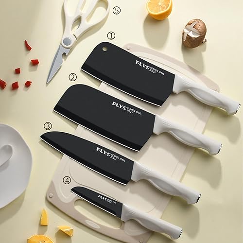 Miniatura 7 de Juego de cuchillos de 8 piezas para cocina, cuchillos de cocina de acero inoxidable con afilador y tabla de cortar, juego de cuchillos de chef