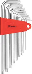 MTX Jogo de Chaves Torx Hexagonais Longas com Acabamento Acetinado, Kit de Chaves Torx de Alta Precisão