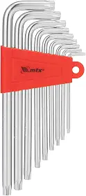 MTX Jogo de Chaves Torx Hexagonais Longas com Acabamento Acetinado, Kit de Chaves Torx de Alta Precisão