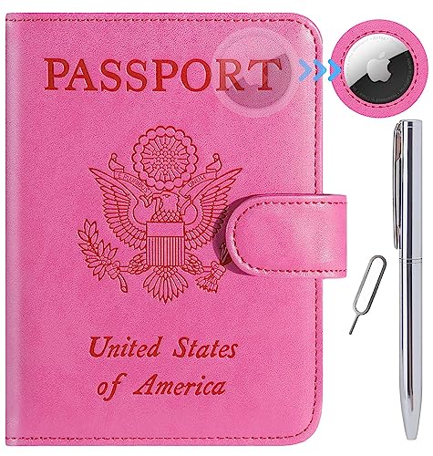 Airtag Passport Holder with Pen