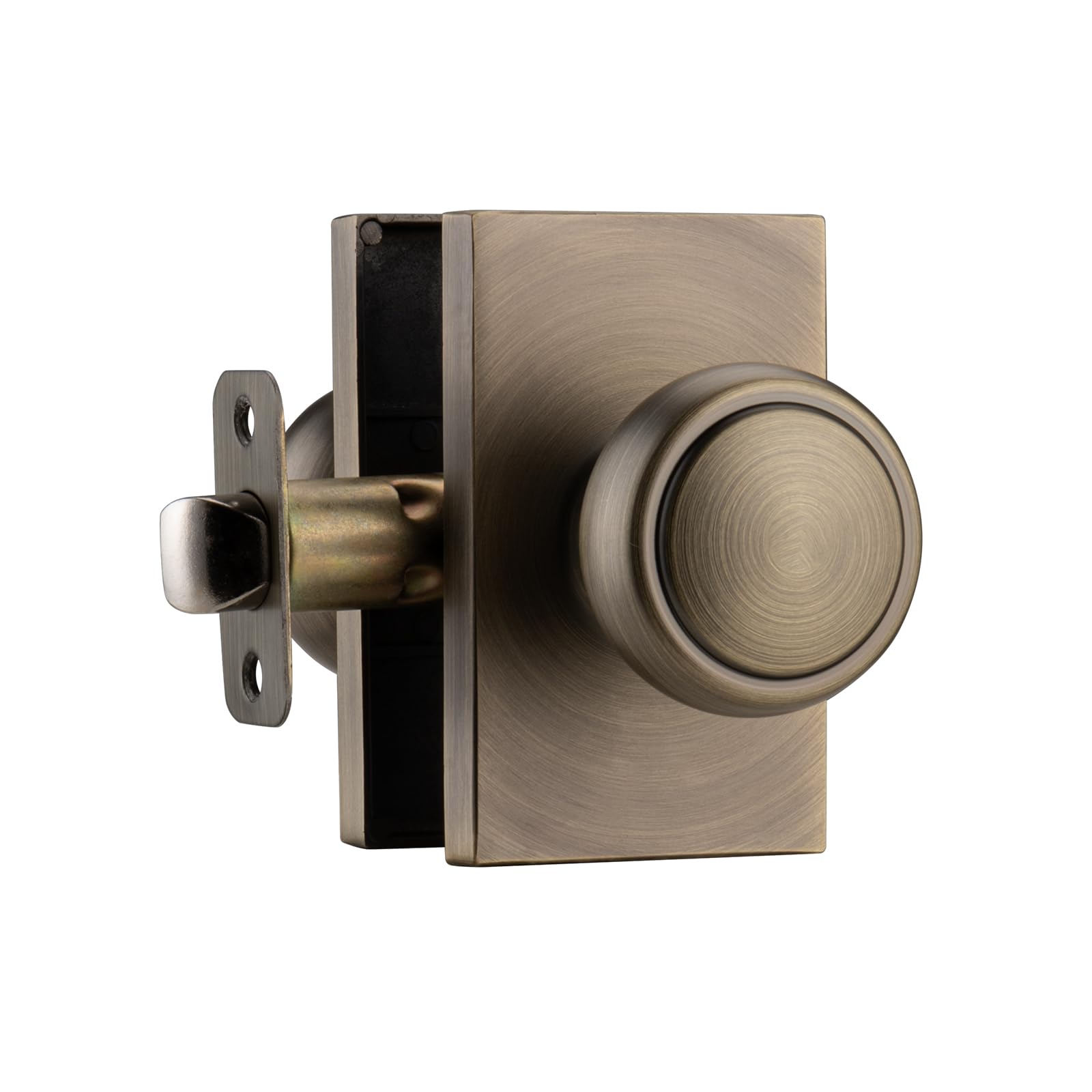 Antique Brass Keyed Door Knob - Coastal Style -9