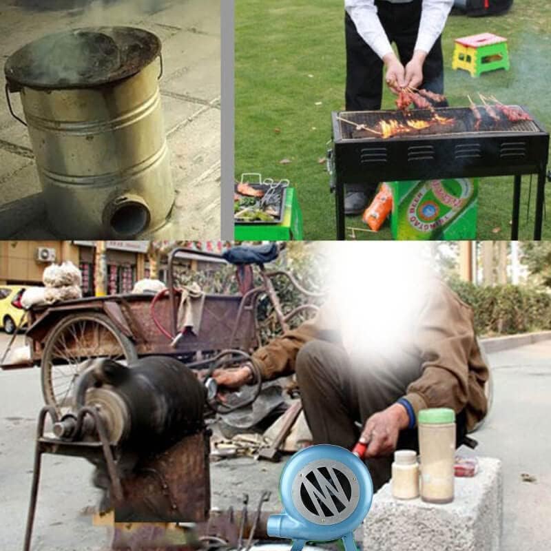 Miniatura 7 de Soplador de forja de herrero de manivela de mano soplador de barbacoa manual soplador de presión de viento alto para acampar en casa