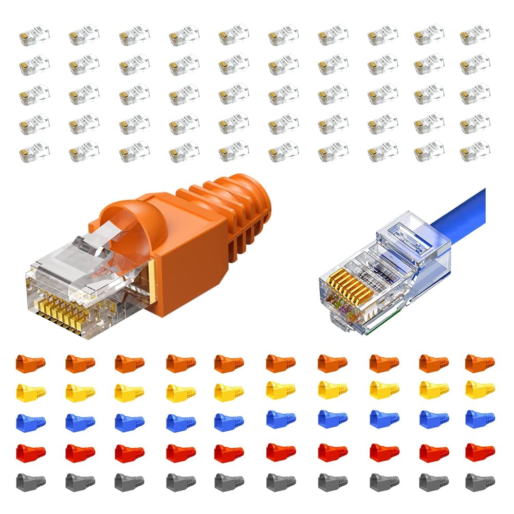 Buy RJ45 Connectors, ELECDON CAT6/CAT5e Connectors, 50 Sets of CAT5e Cable Connectors
