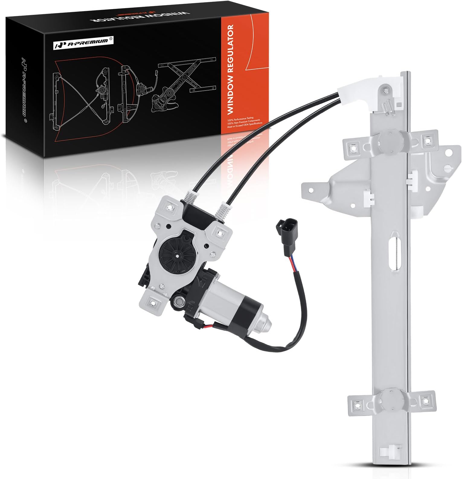 Power Window Regulator with Motor for Buick Century 1997-2005 Regal Oldsmobile Intrigue 1998-2002 Rear Right Passenger Side