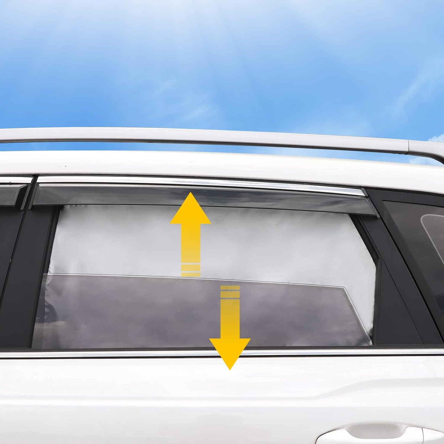 Auto Sonnenschutz Vorhang 2-tlg Magnetisch - UV Schutz Für Seitenscheiben 80x50cm