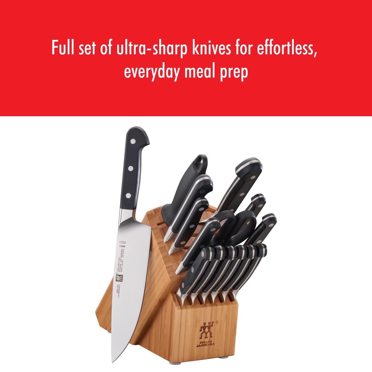 Amazon.com: ZWILLING Pro 16-pc Knife Block Set - Bamboo: Home