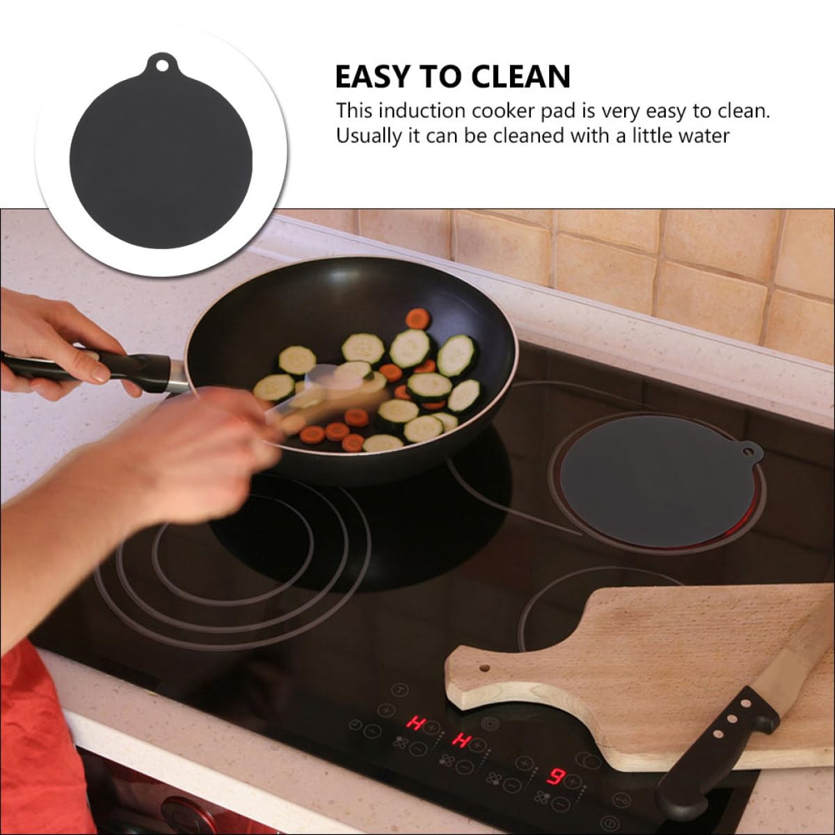 Almohadilla Protectora de Silicona para Placa de Inducción, Resistente al Calor y Antideslizante, Fácil de Limpiar para Uso Doméstico en Cocina