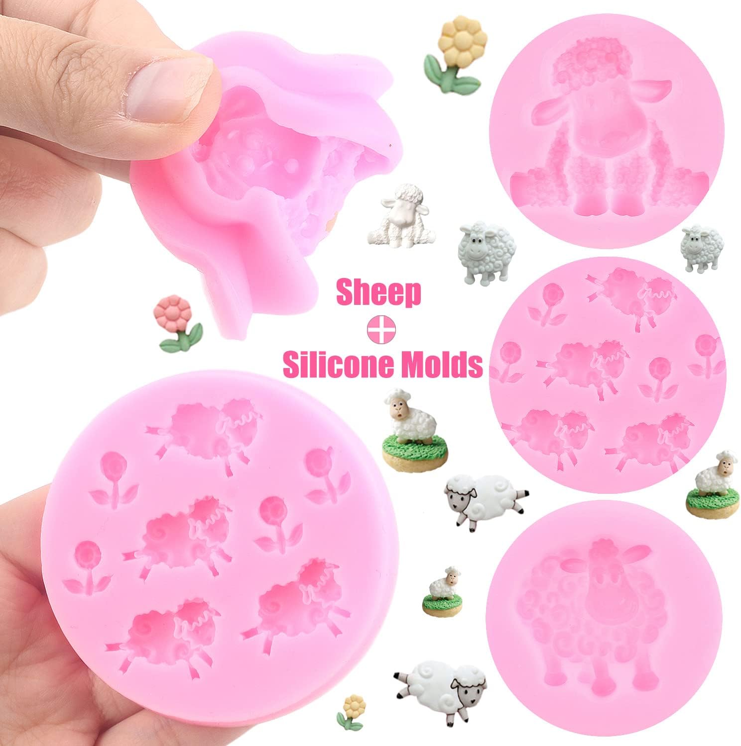 ZiXiang 羊 シリコン型 カーリー羊 チョコレート ストア フォンダン型