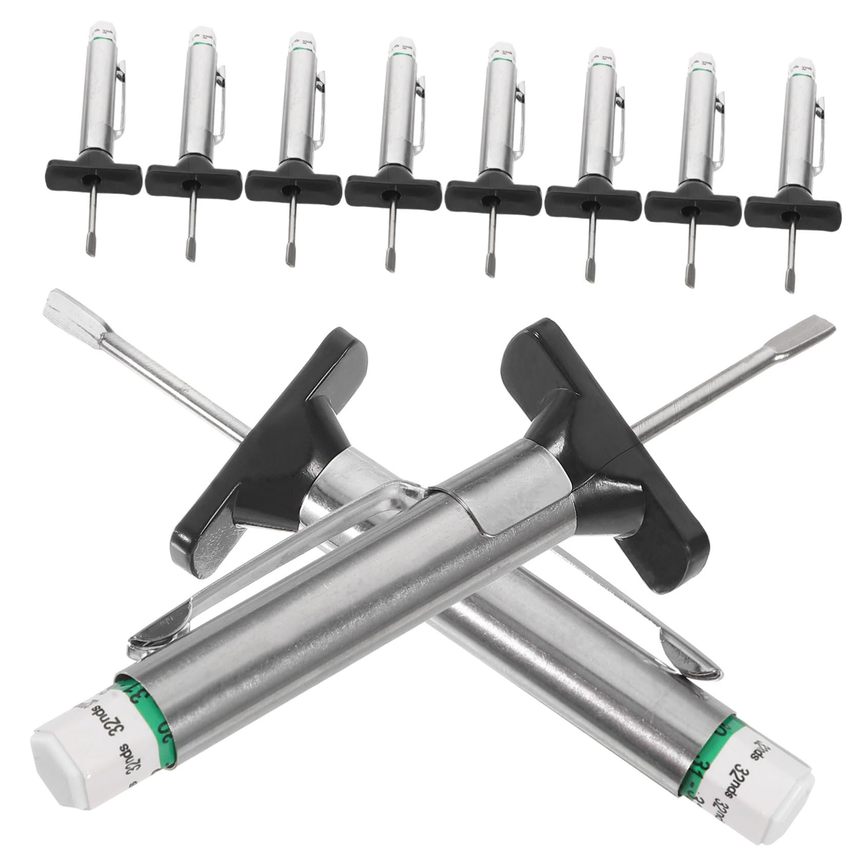 HAPINARY Tire Tread Depth Gauge Set 10pcs Digital Tire Thread Gauges 0-25mm Depth for and DIY Material
