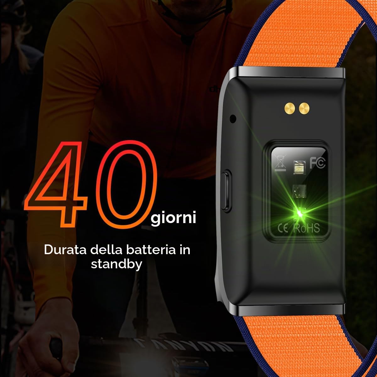 SALUTO FITNESS Tracker Braccialetto Intelligente 127 Modalità Sportive Impermeabile IP68, Monitor Sonno, Contapassi, Cardiofrequenzimetro, Promemoria Chiamate, Sveglia per Uomo Don