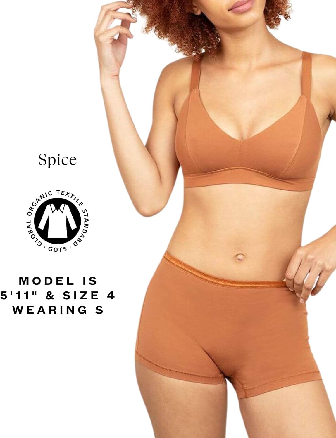 Subset Women's Organic Cotton Mid-Rise Shortie 3-Pack, All-Day Comfort, Boy Shorts, Soft & Breathable - Image 6