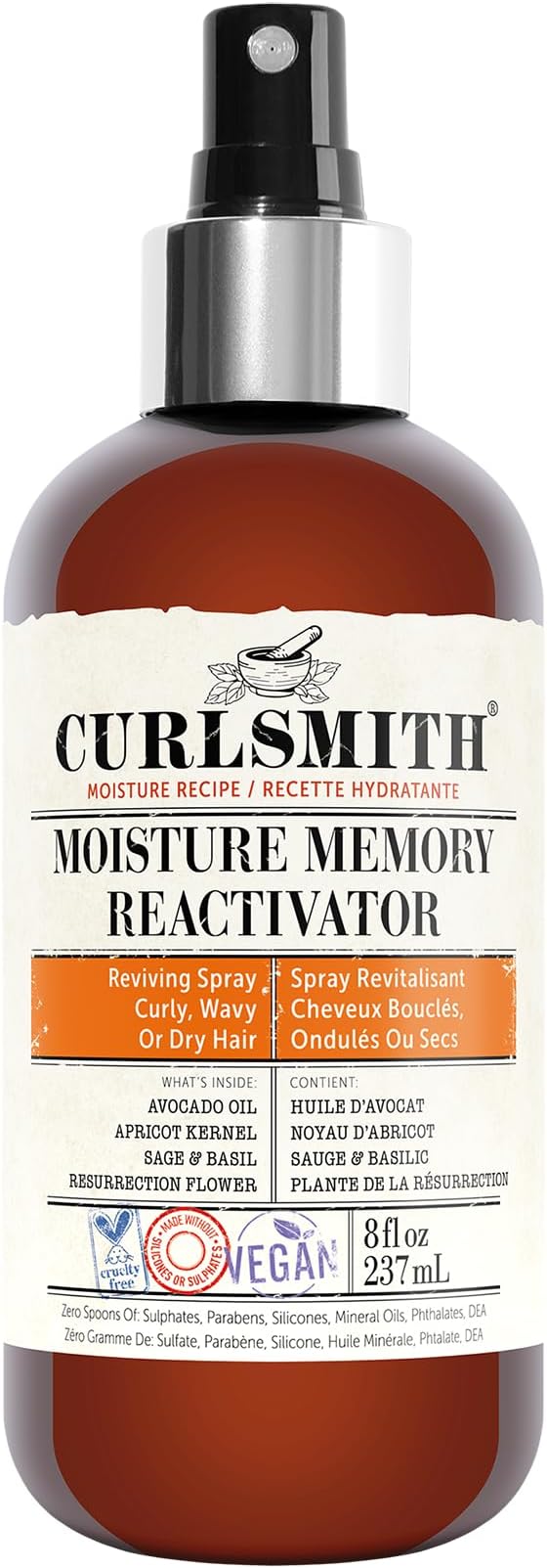 Moisture Memory Reactivator - Vegan Refresher Leave In Conditioner for Wavy, Curly and Coily Hair (237ml)