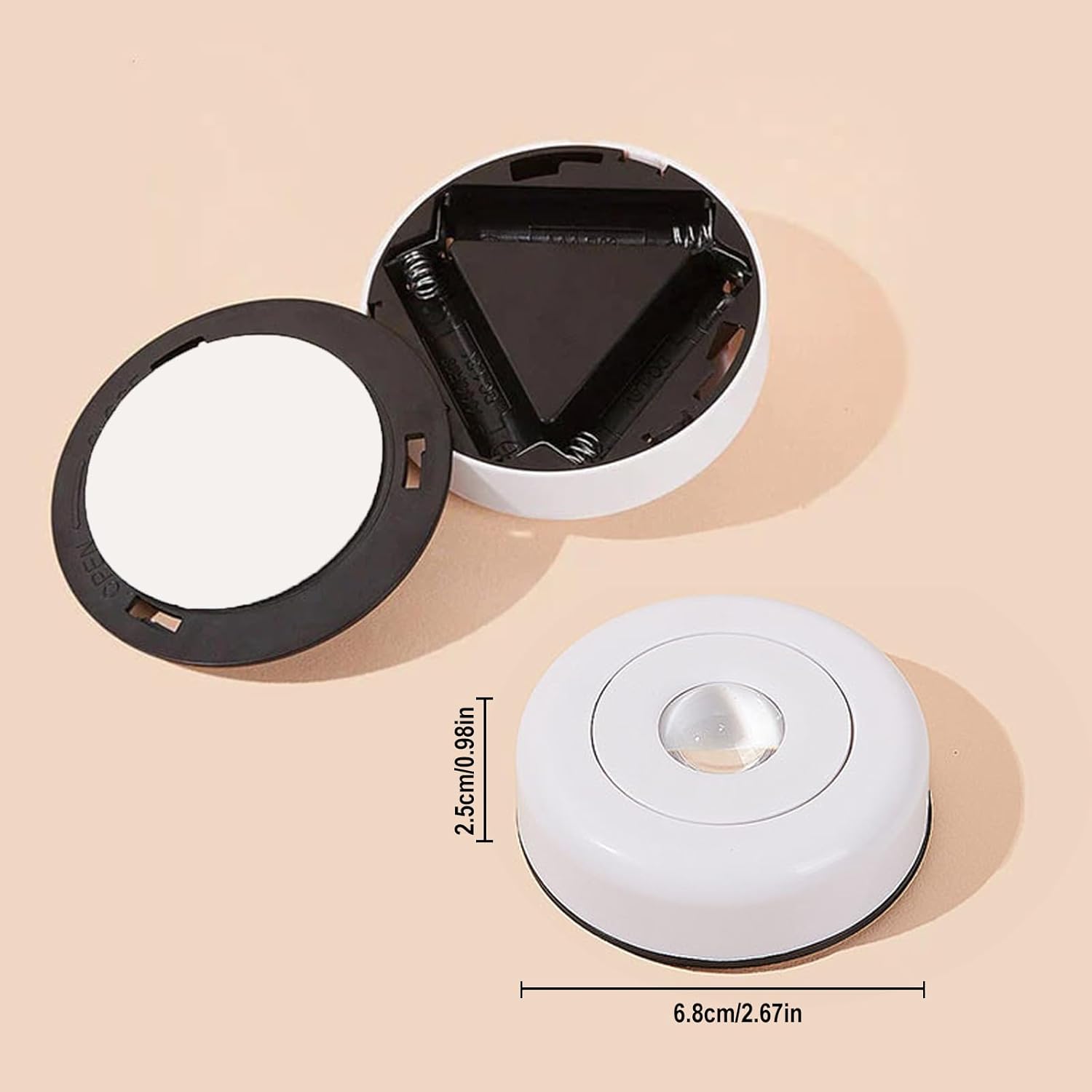 Flashstar Pat Light LED Pro with open battery compartment.