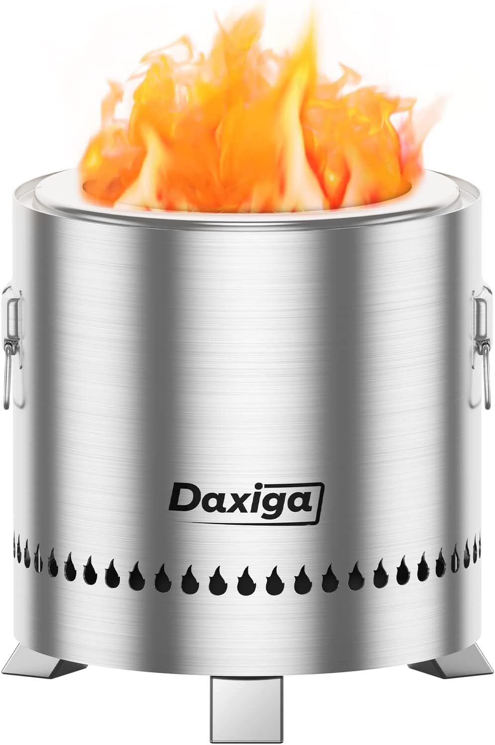 Smokeless Fire Pit, Daxiga 15 Inch Fire Pit for Wood
