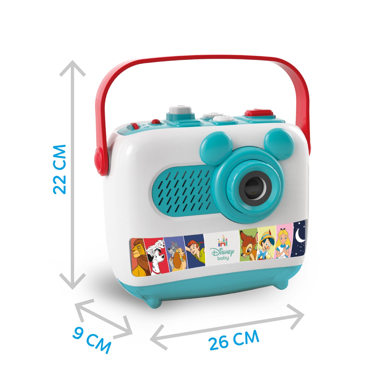 Clementoni Disney Baby Proiettore Raccontastorie, Storyteller per Bambini 1-6 Anni, con 8 Diapositive dei Grandi Classici, Gioco Elettronico, Non Compatibile con Le Ricariche, in Italiano, 17819