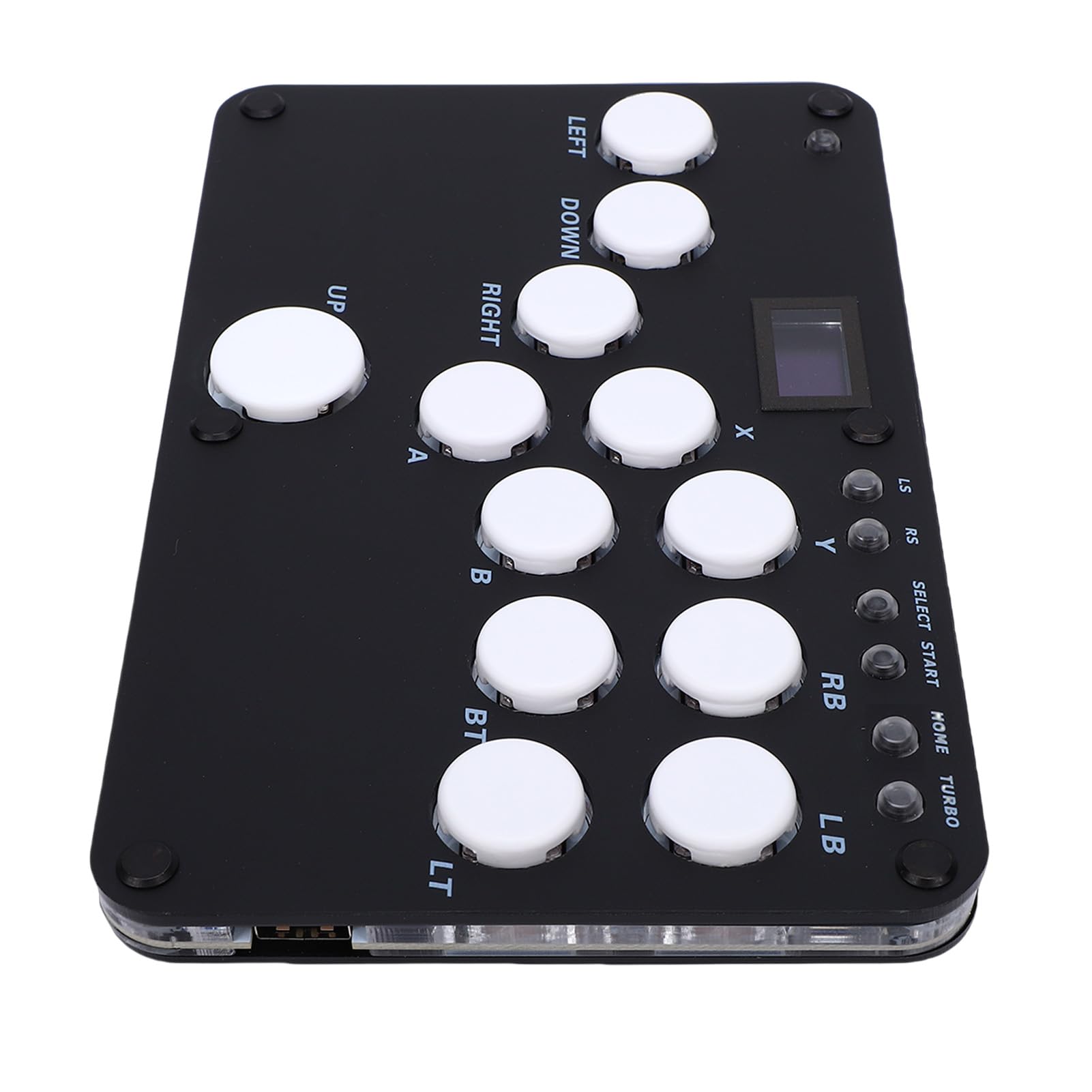 Fabater Kontroler światła RGB Fight Stick z możliwością Wymiany Podczas Pracy, Krótki Czas Oczekiwania dla Konsoli do Gier, Czarny