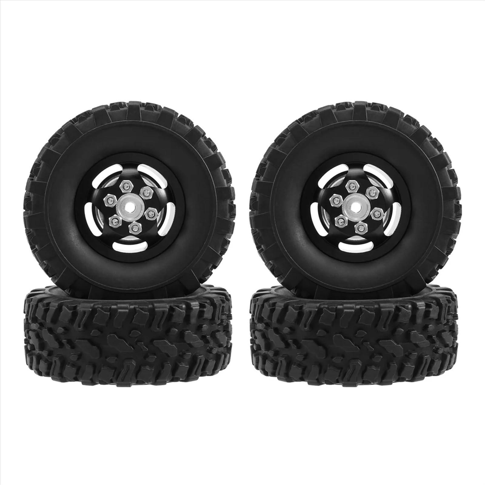 RC Car Pneumatico Ruota Compatibile con C14 per C24 C34 B14 B24 4WD Cerchione in Metallo con Pneumatico in Gomma Pneumatico 1/16 RC Camion Auto Parti di Aggiornamento Accessori
