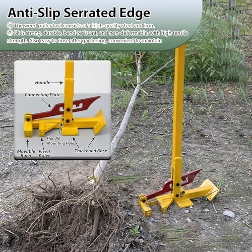 Herramienta de desbrozadora resistente, extractor de bordes dentados para jardín, granja y construcción, herramienta de eliminación de alta capacidad de carga para una perturbación eficiente del suelo