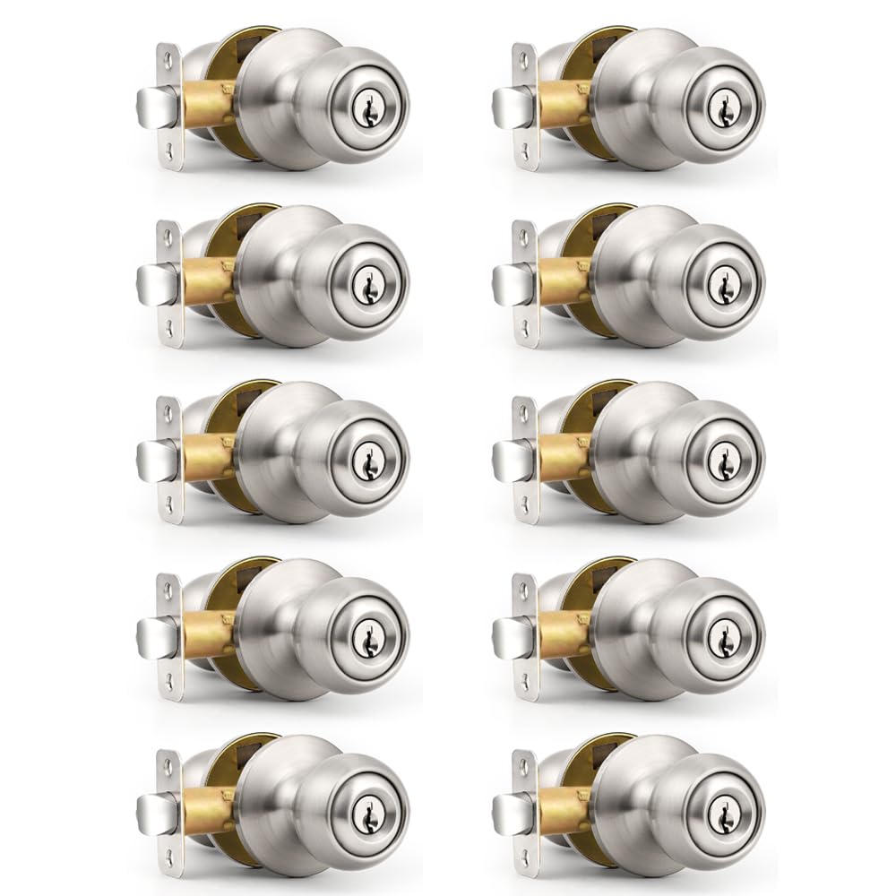 Probrico Keyed Alike Door Knobs - 10 Pack -1