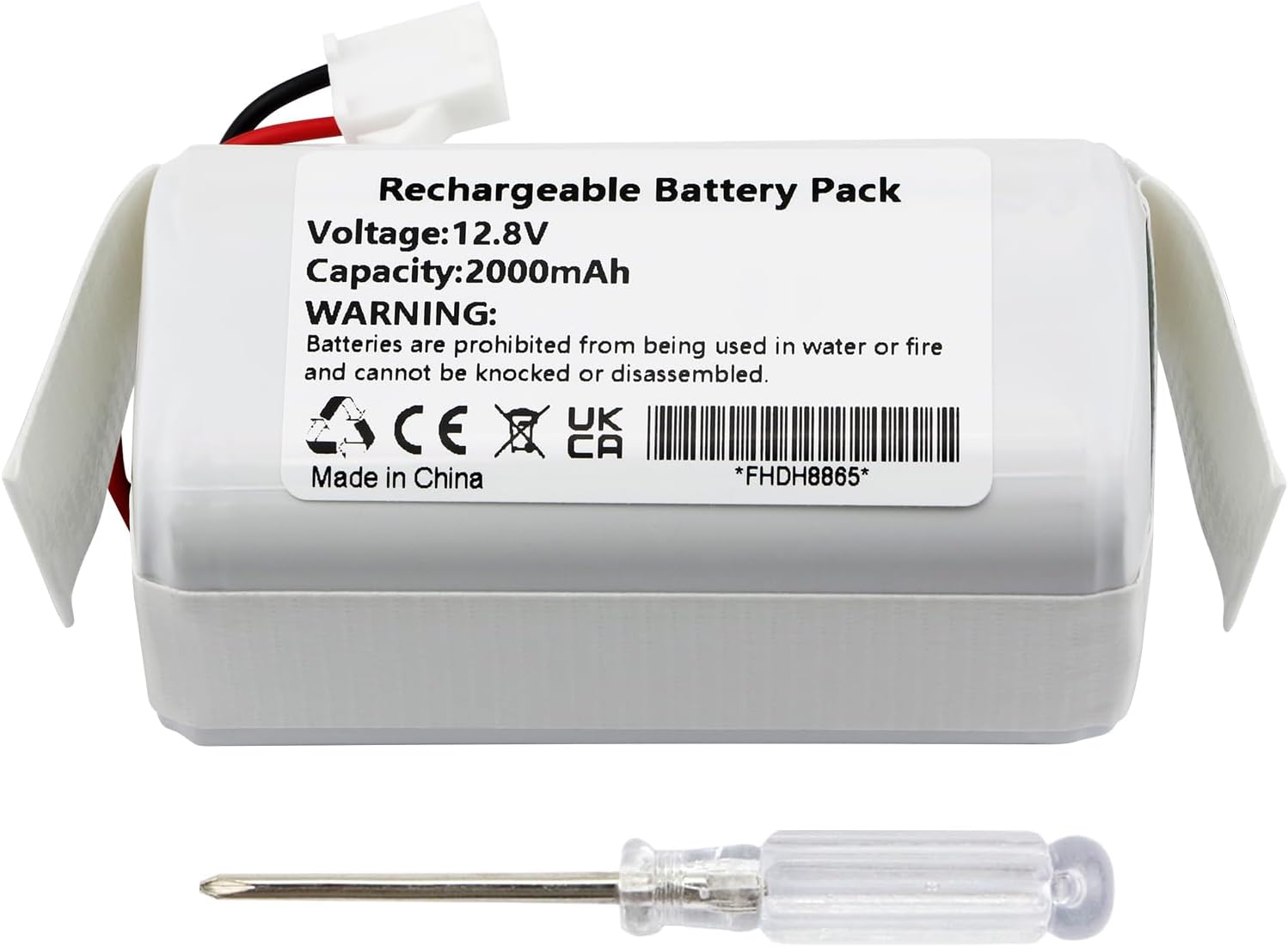 12.8V 2000mAh Battery Replacement for OKP Life K2 K3 K4 K5 K7 K8 Robot Vacuum, Lefant M201 Pro M210B M210P M213 M320 Robot Vacuum Cleaner IFR-1 18650 4S1P, IFR18650-4S-1P-A2 C465-J5-4S1P Battery Pack