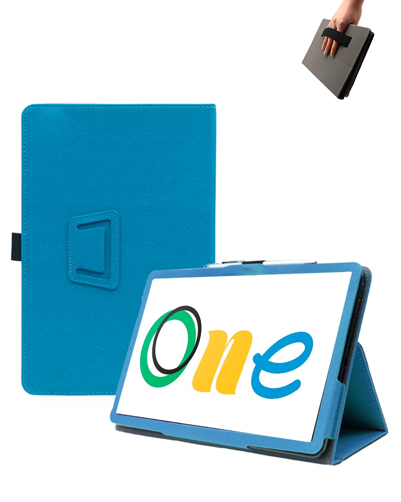 Case for Wacom One 13 Touch Tablet 13.3 inch Drawing Tablet,UYRUREL Leather Slim Folding Stand Cover with Hand Strap Magnet for Men Women Full Protection,SkyBlue.
