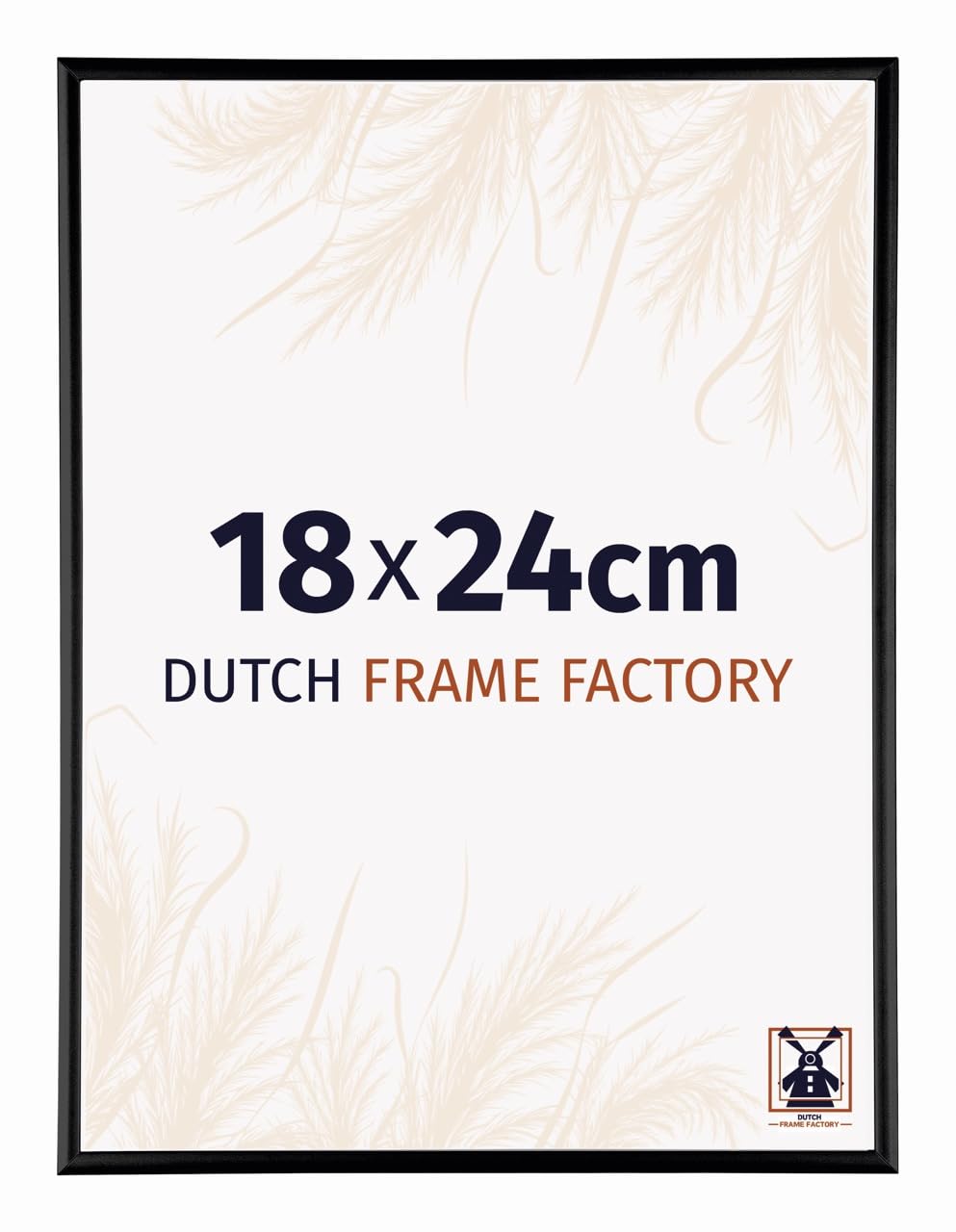 Dutch Frame Factory - Picture frame 18x24 cm Black High Gloss - Aluminium