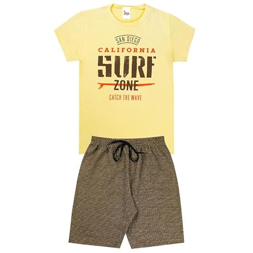 Kit 3 Conjuntos Verão Sortidos Infantil Menino Criança Tamanho:16