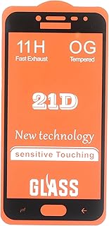 واقي شاشة من الزجاج المقوى بدرجة صلابة 9H وتغطية كاملة فائق الوضوح، خالي من الفقاعات وسهل التركيب، مع حساسية لمس عالية متوافق مع سامسونج جالاكسي J5 برو - أسود