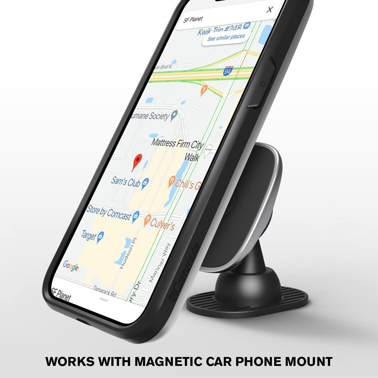 VENA Wallet Case Compatible with Apple iPhone 13 Pro (6.1"-inch), vCommute (Military Grade Drop Protection) Flip Leather Cover Card Slot Holder with Kickstand (Blue) - Image 7