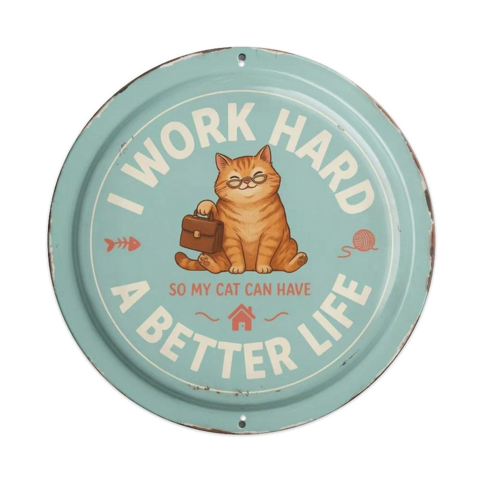 Funny-Cat-Retro-Sign Metal Tin Sign Plaque