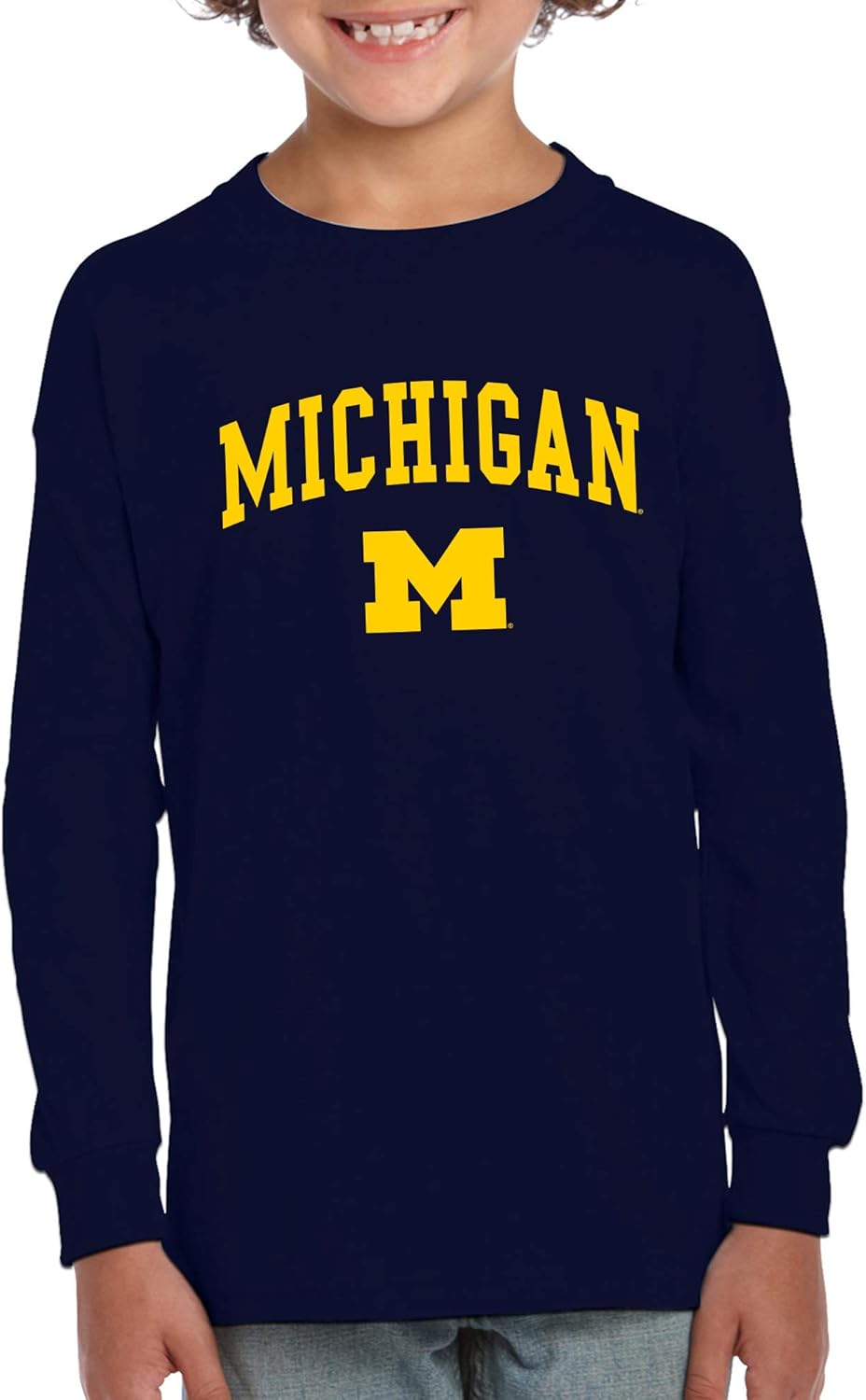 NCAA Arch Logo, Team Color Youth Long Sleeve T Shirt, College, University - Image 5