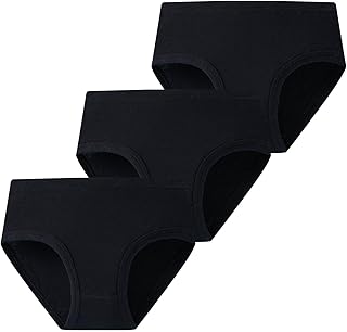 Juego de 3 bragas de algodón para niñas, color liso, ropa interior para adolescentes, juego de 3 unidades