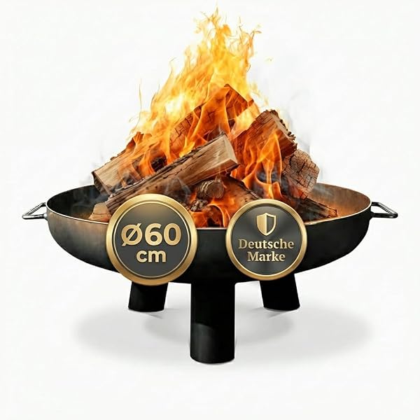 SOUK ONE Feuerschale Kreta 60 cm, Feuerschale - Feuerstelle für den Garten, Terrasse und Balkon, Feuertonne und Feuerkorb (Ø 60cm Kreta) - 1