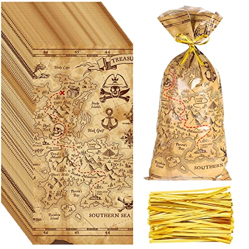 Epakh Pirate Party Cello Bags - Treasure Map and...