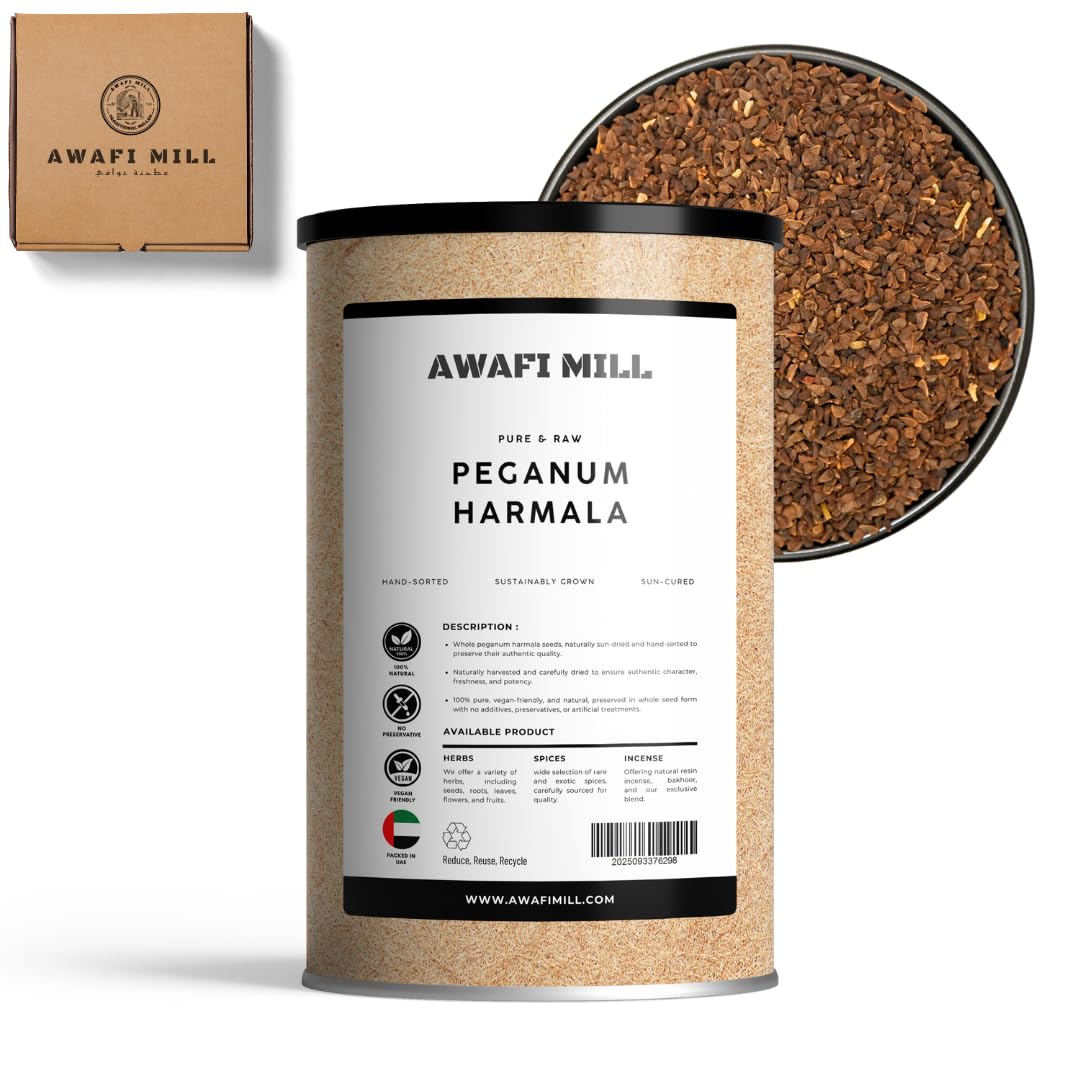 – Awafi Mill Peganum Harmala Spand Seeds - A1 grade Natural Product Pack of - 250 g | 9 Oz