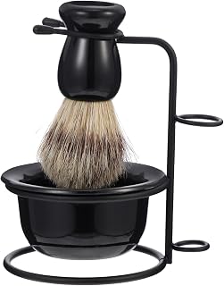 Beaupretty 1 Set Barbear Bigode Bigode Escova de Barbear Barbeamento Escova de Barra de Suporte de Barba Barba Escova de Barba Sabão para Homens Escova de Navalha de Segurança