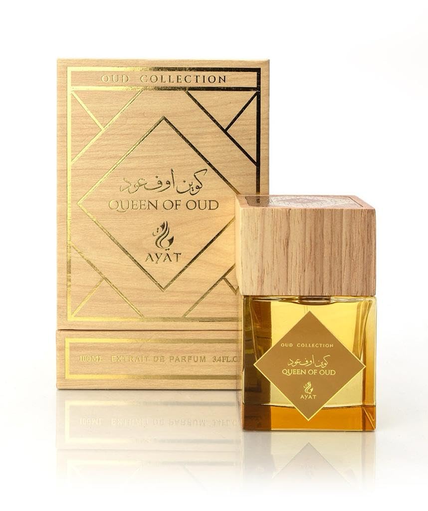 AYAT PERFUMES Colección OUD Eau de Parfum 100ml Aroma árabe para hombres y mujeres - Aroma sensual oriental diseñada y fabricada en Dubái - Queen Oud