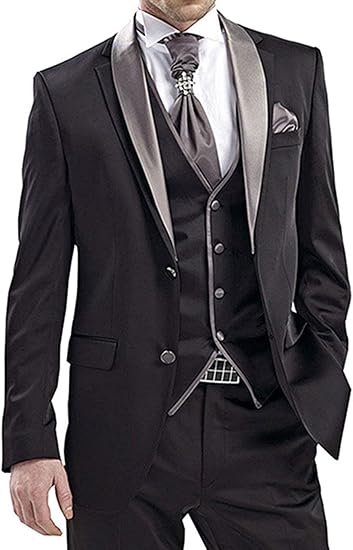Amazon Co Jp スーツ メンズ 3ピース 結婚式 ビジネス 紳士服 スタイリッシュ 細身 スリム 大きいサイズ 服 ファッション小物