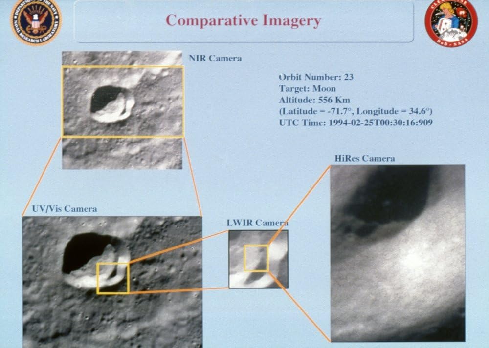 Moon Comparative Images Nimages Showing The Different Types Of Photography The Spacecraft Clementine Used During Its Lunar Orbit Mission 1994 The Types Of Cameras Included Near Infrared (Nir) Ultravio