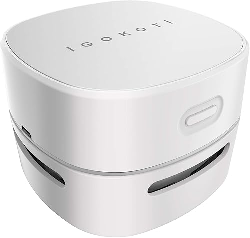 Miniatura 10 de IGOKOTI Aspiradora de escritorio pequeña, aspiradora de mostrador, aspiradora de mesa USB rechagadora, diseño inalámbrico de ahorro de energía