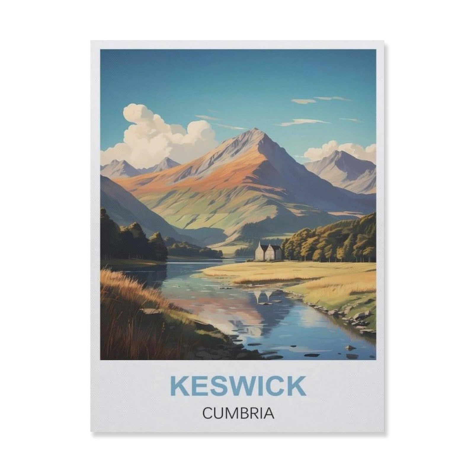 Funny Metal Tin Signs，Keswick Cumbria(30x40cm）