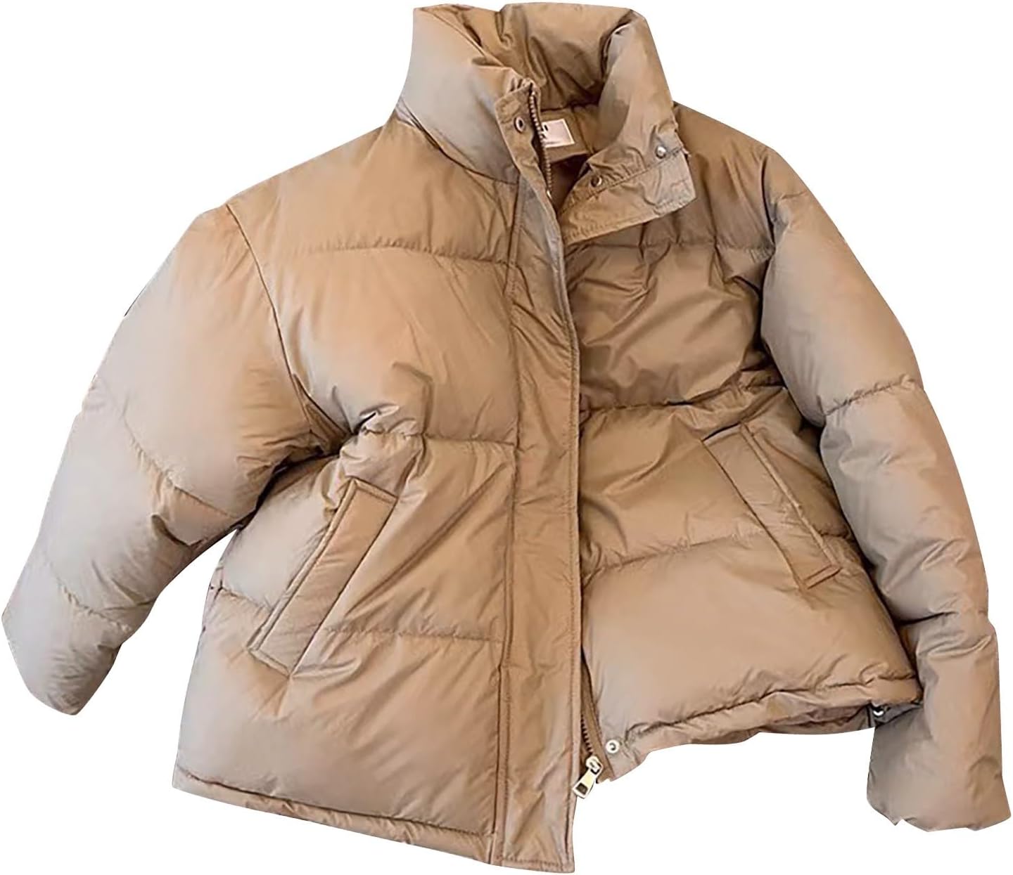 Winter Hiking Puffer Coats and Thickened Standing Collar Bread Jacket Cotton Jacket Women Bubble Coat Warm She