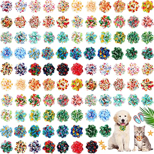 Sanwuta 100 Pcs Dog Collar Flowers Charms for Summer Hawaiian Pet Flower Collar Bow Ties Seasonal Dog Accessories Slides Attachment for Small Medium Large Dogs Cat Puppy Bows Grooming Supplies Cucciolini Doodles Sanwuta 100 pcs dog collar flowers charms for summer hawaiian pet flower collar bow ties seasonal dog accessories slides attachment for small medium large dogs cat puppy bows grooming supplies cucciolini doodles
