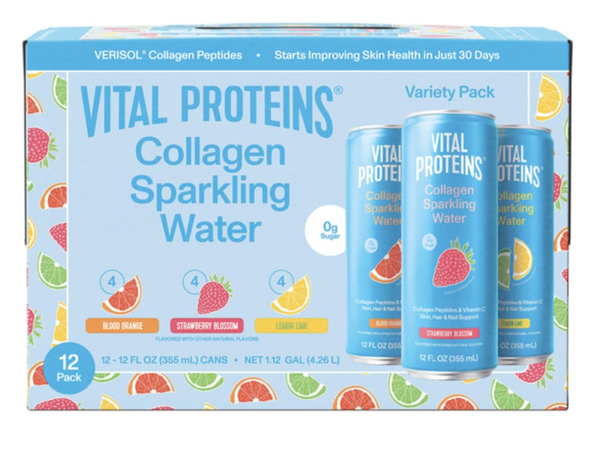 Vital Proteins Collagen Sparkling Water Variety Pack, 12 fl oz, 12-count