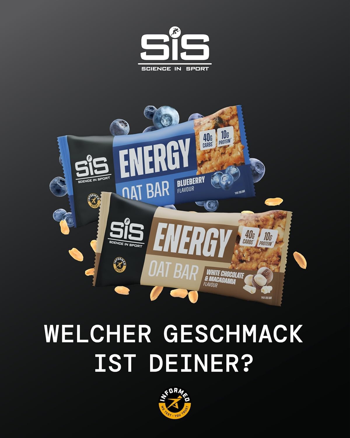 Science in Sport Barretta Energetica all’Avena 70g 12 Pezzi Mirtillo – Con 40g di carboidrati e 10g di proteine, snack gustoso per l’allenamento